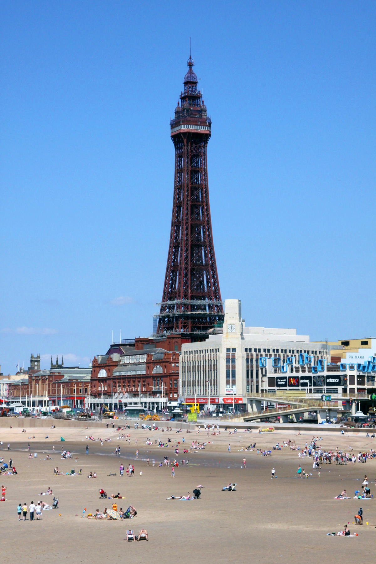 The Blackpool Tower viewed from below